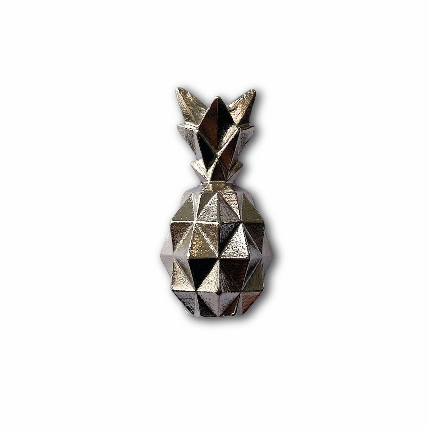 Pin Piña Polygonal Plateada