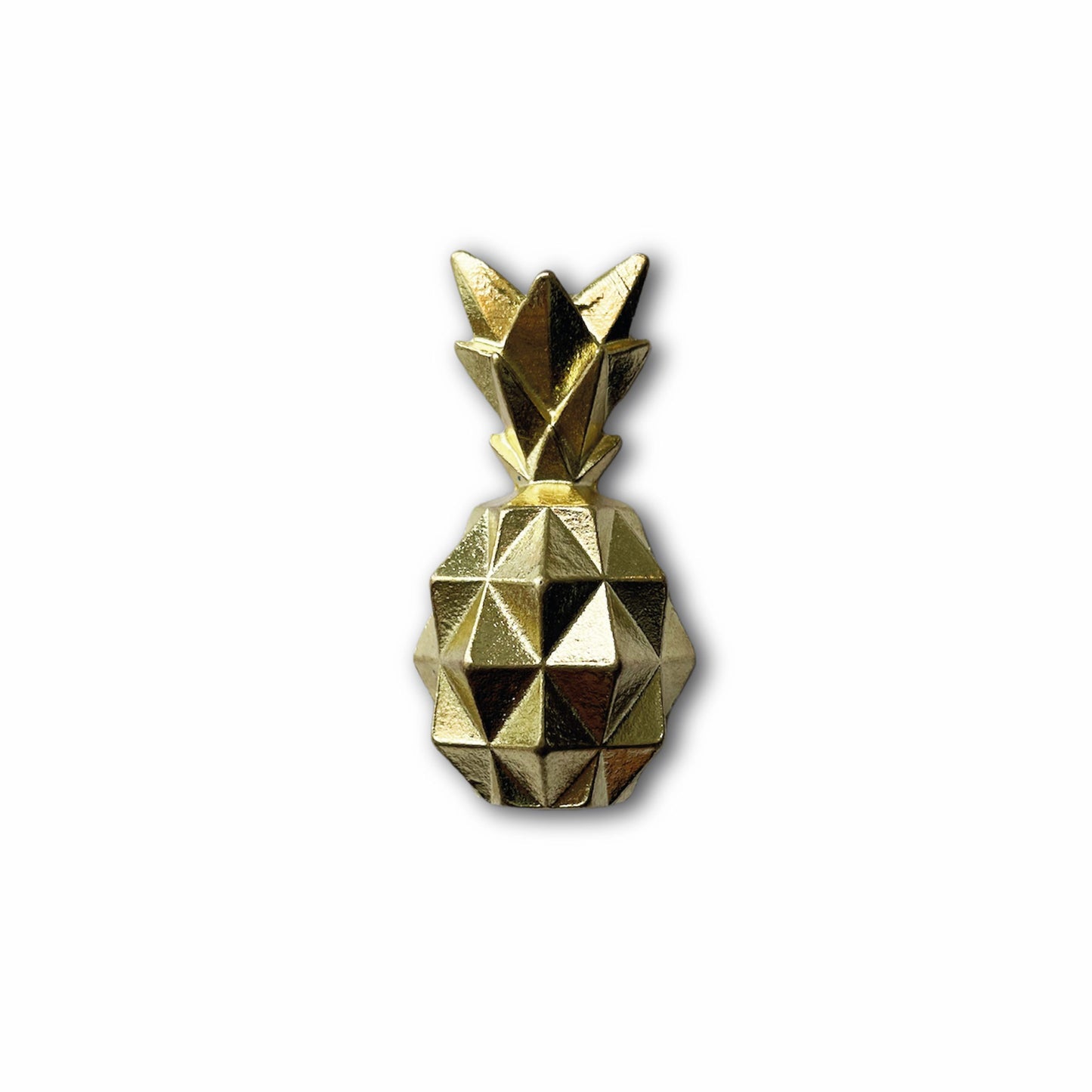 Pin Piña Polygonal Dorada