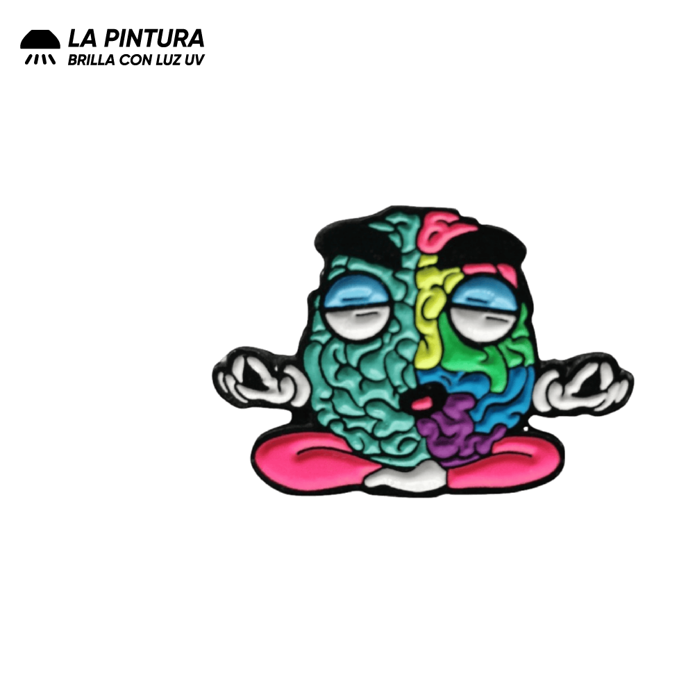 Pin Cerebro Meditando (Neón)