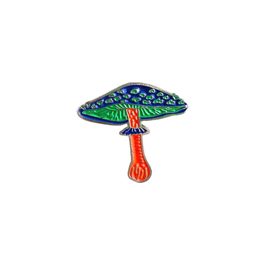 Pin Amanita Muscaria Azul