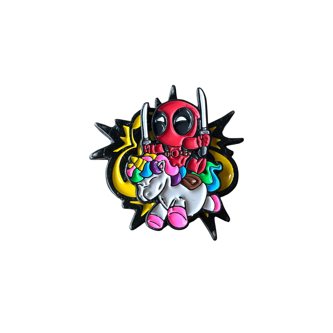 Pin Deadpool Unicornio (Movimiento)