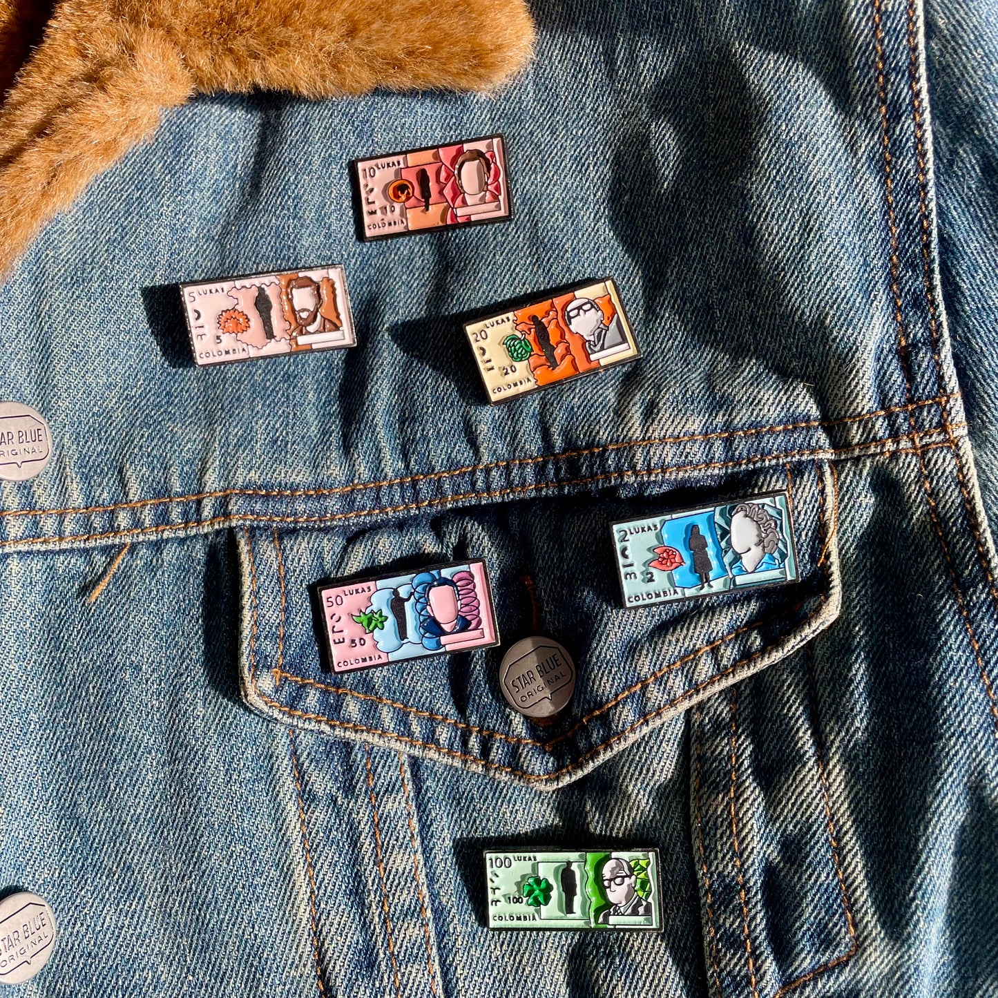 Pin 100 Lukas Colombianas (Billete Nuevo)