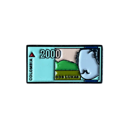 Pin 2 Lukas Colombianas (Billete Antiguo)