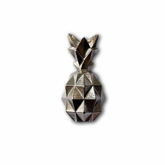 Pin Piña Polygonal Plateada